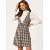 imageAllegra K Womens Overall Dresses Fall Jumper Halloween Houndstooth Pinafore Plaid DressesBrown Orange