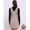 imageAllegra K Womens Overall Dresses Fall Jumper Halloween Houndstooth Pinafore Plaid DressesKhaki Check
