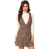imageAllegra K Womens Overall Dresses Fall Jumper Halloween Houndstooth Pinafore Plaid DressesRed Black
