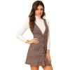 imageAllegra K Womens Overall Dresses Fall Jumper Halloween Houndstooth Pinafore Plaid DressesRed Black