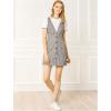 imageAllegra K Womens Overall Dresses Fall Jumper Halloween Houndstooth Pinafore Plaid DressesWhite