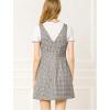 imageAllegra K Womens Overall Dresses Fall Jumper Halloween Houndstooth Pinafore Plaid DressesWhite