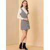 imageAllegra K Womens Overall Dresses Fall Jumper Halloween Houndstooth Pinafore Plaid DressesWhite Brown