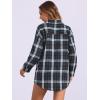 imageAllegra K Womens Plaid Shirt Long Sleeve Button Down Flannel Shirts Western Casual Work TopsBlue