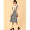 imageAllegra K Womens Plaid Suspender Skirts Vintage Tartan High Waist ALine Midi Overall SkirtGrey