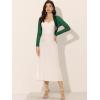 imageAllegra K Womens Satin Shrugs for Evening Dress Open Front Mesh Cardigan Elegant Wedding BoleroDark Green