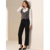 imageAllegra K Womens Suit Vest Plaid Steampunk Vintage 1950s Double Breasted WaistcoatDark Blue