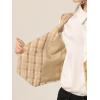 imageAllegra K Womens Suit Vest Plaid Steampunk Vintage 1950s Double Breasted WaistcoatKhaki