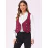 imageAllegra K Womens Suit Vest Plaid Steampunk Vintage 1950s Double Breasted WaistcoatRed