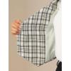 imageAllegra K Womens Suit Vest Plaid Steampunk Vintage 1950s Double Breasted WaistcoatWhite