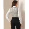 imageAllegra K Womens Suit Vest Plaid Steampunk Vintage 1950s Double Breasted WaistcoatWhite