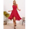imageAllegra K Womens Summer Dresses 2025 Wrap Ruffle High Low Hem Round Neck Keyhole Back Sleeveless Floral DressRed