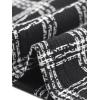 imageAllegra K Work Dress for Women Short Sleeve Vintage Houndstooth Above The Knee DressBlack White
