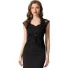 imageAllegra K Floral Lace Shrug for Womens Wedding Guest Cap Sleeve Formal Sheer Bolero CardiganBlack