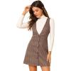 imageAllegra K Womens Overall Dresses Fall Jumper Halloween Houndstooth Pinafore Plaid DressesRed Black