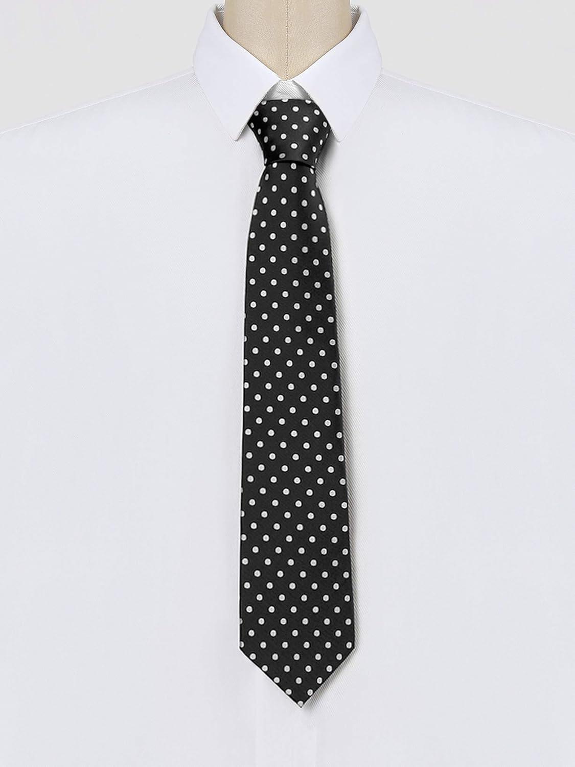 imageAllegra K Mens Self Tied Polka Dots Wide Business Formal Necktie Wedding TiesBlack
