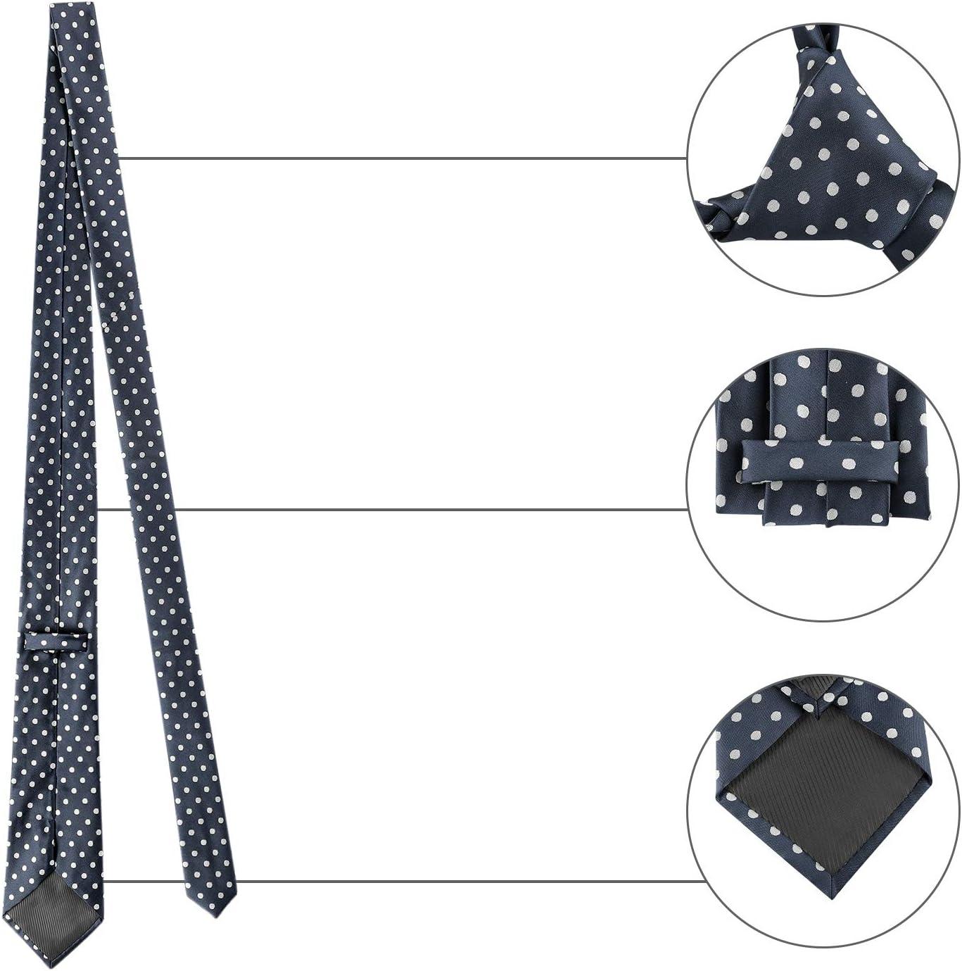 imageAllegra K Mens Self Tied Polka Dots Wide Business Formal Necktie Wedding TiesNavy Blue