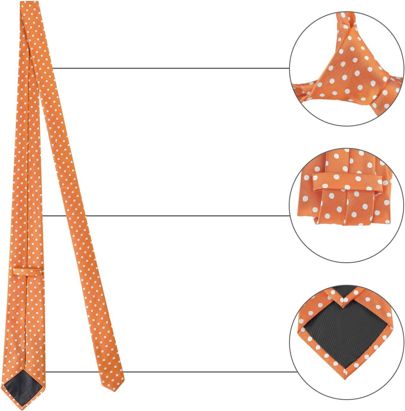 imageAllegra K Mens Self Tied Polka Dots Wide Business Formal Necktie Wedding TiesOrange