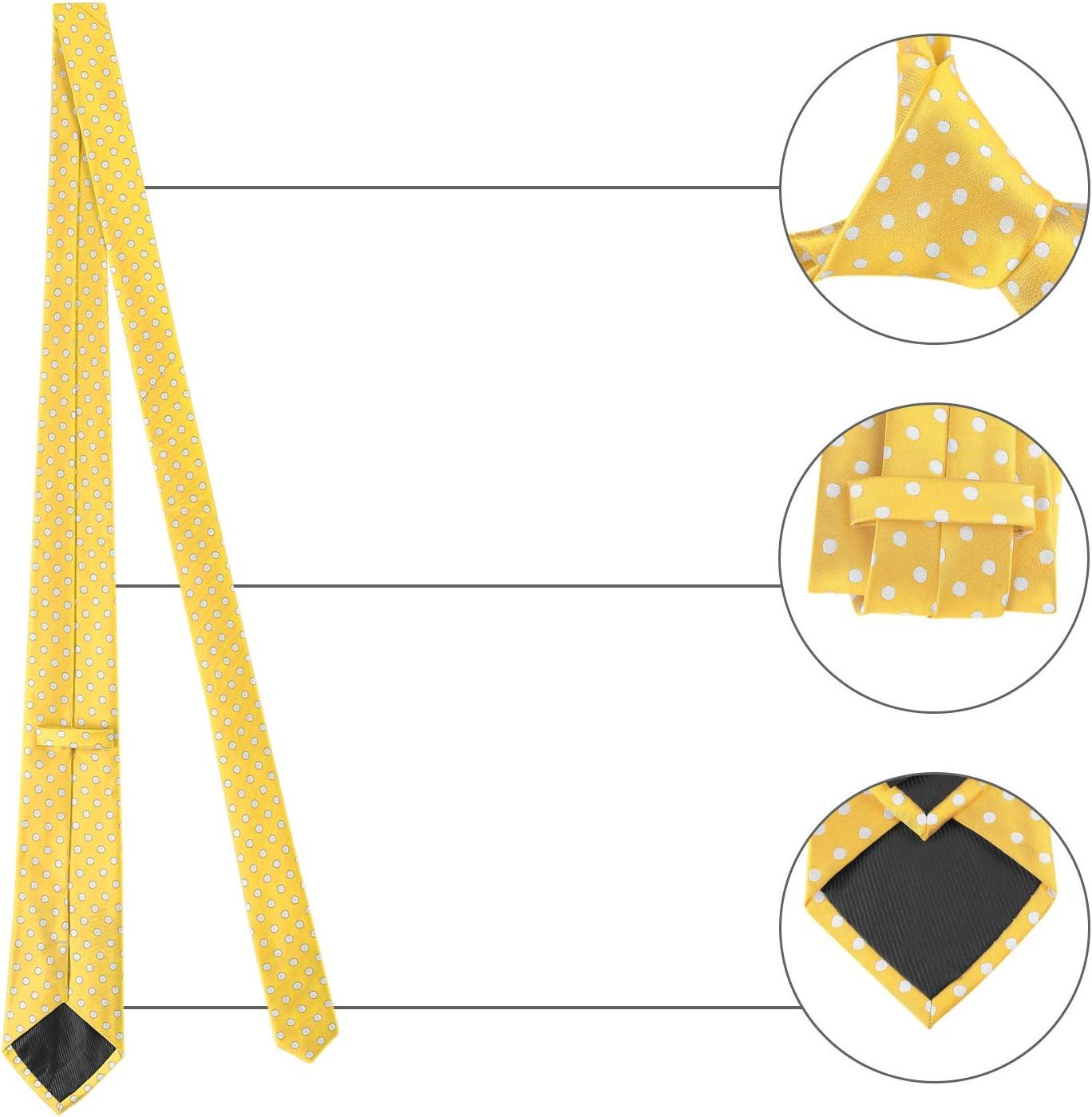 imageAllegra K Mens Self Tied Polka Dots Wide Business Formal Necktie Wedding TiesYellow