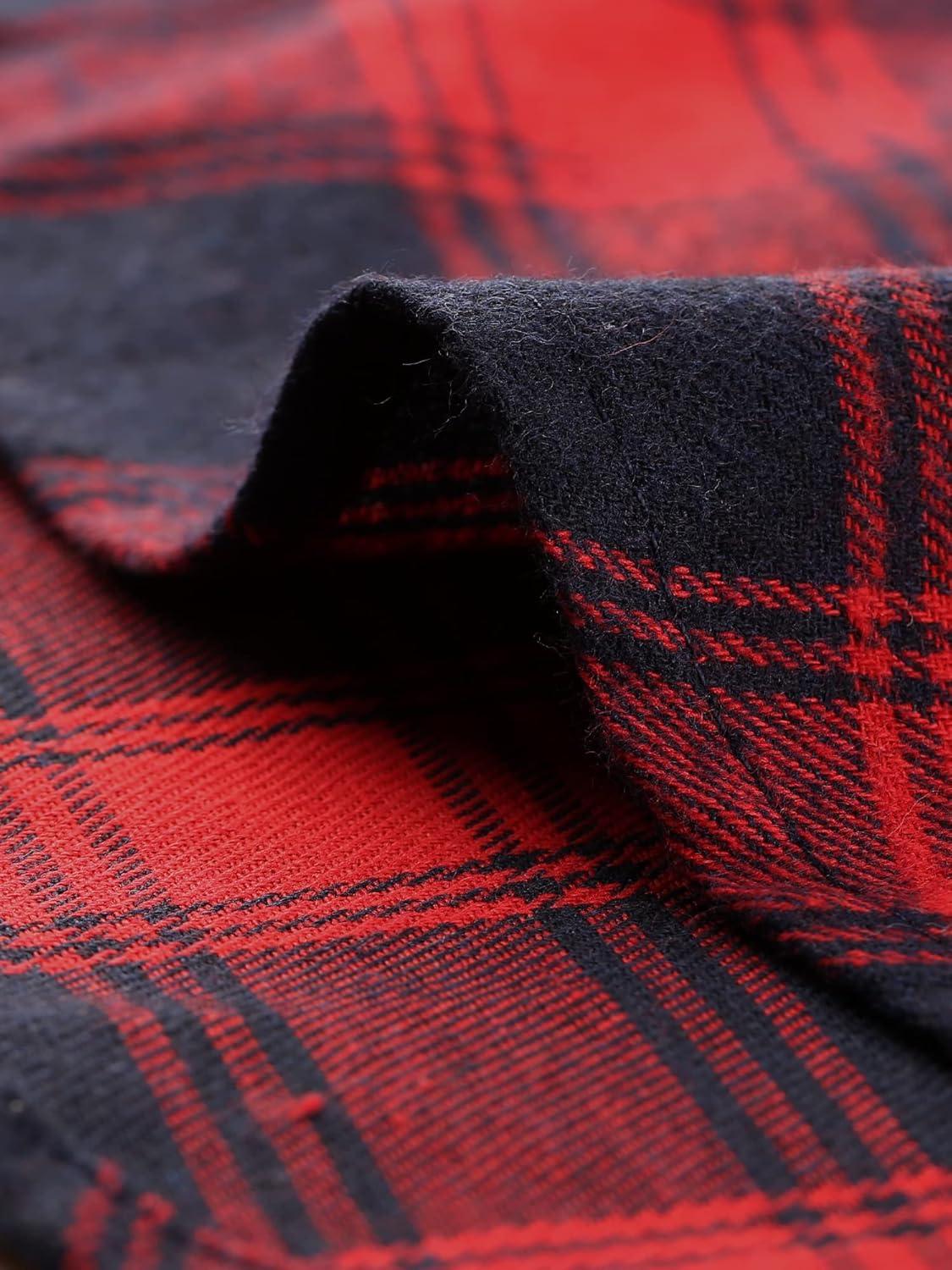 imageAllegra K Womens Cotton Classic Button Down Western Plaid ShirtDark Blue Red