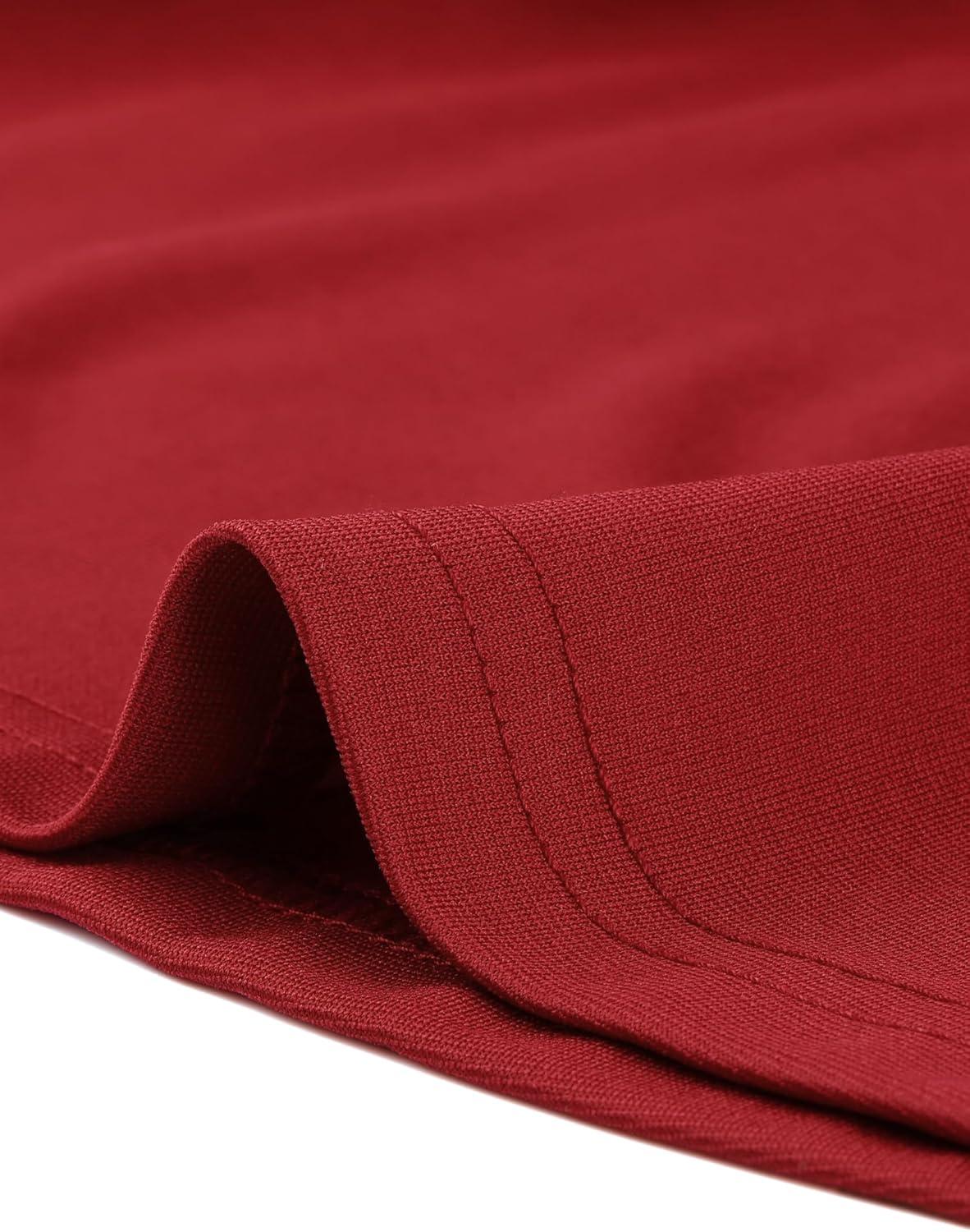 imageAllegra K Womens Peplum Top Cap Sleeve Round Neck 2025 Summer Work Blouse Tops for Business CasualDark Red