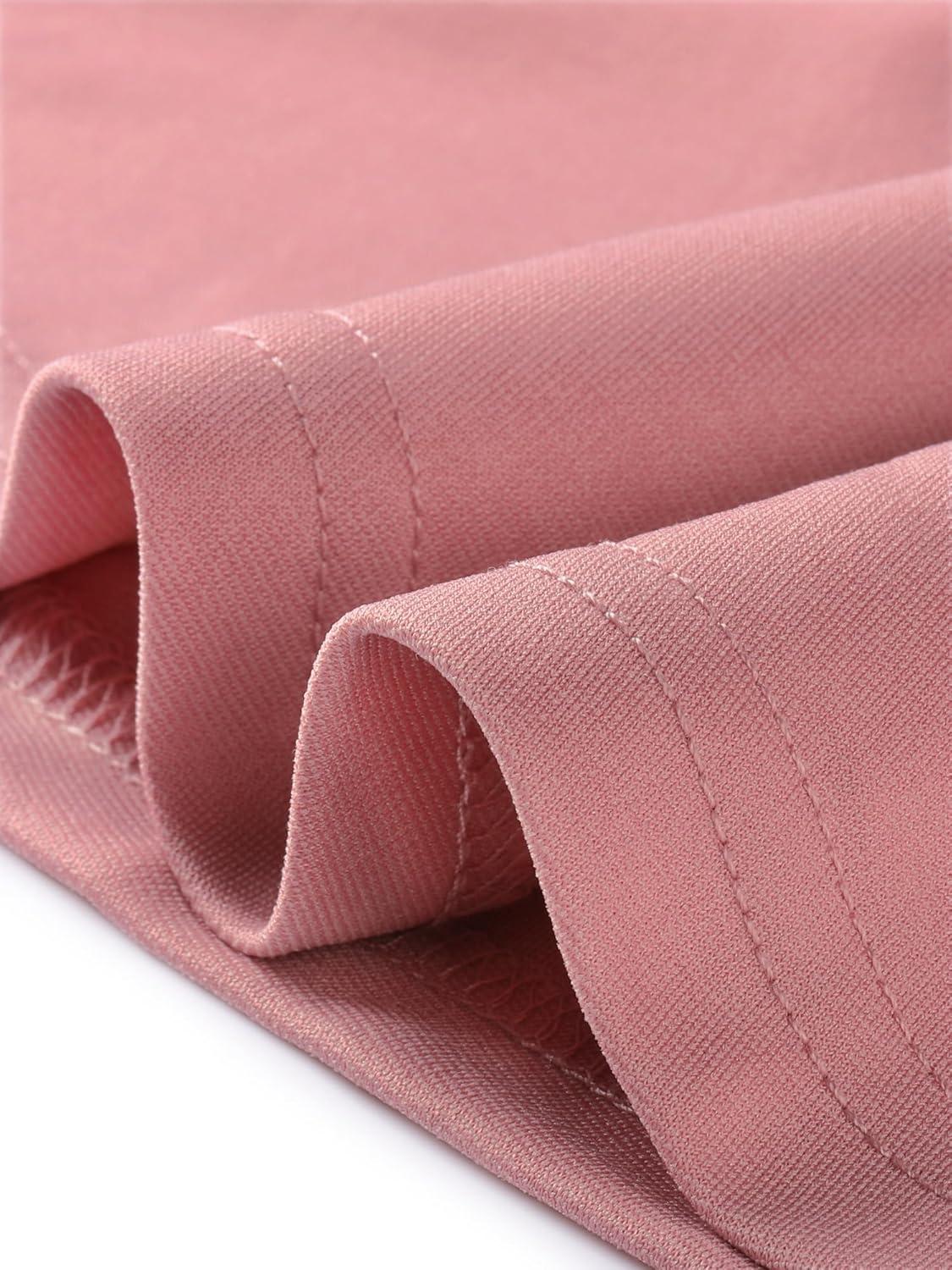 imageAllegra K Womens Peplum Top Cap Sleeve Round Neck 2025 Summer Work Blouse Tops for Business CasualDusty Pink