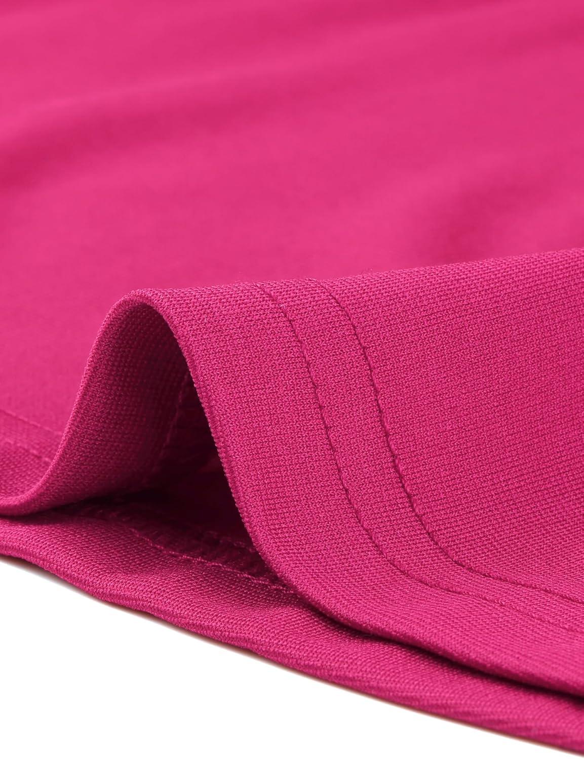 imageAllegra K Womens Peplum Top Cap Sleeve Round Neck 2025 Summer Work Blouse Tops for Business CasualHot Pink