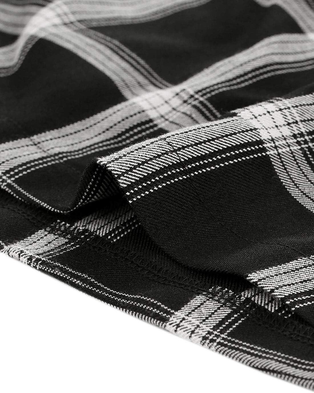 imageAllegra K Womens Plaid Overall Dress Vintage Checkered Suspender Skirt Short Pinafore DressBlackwhite