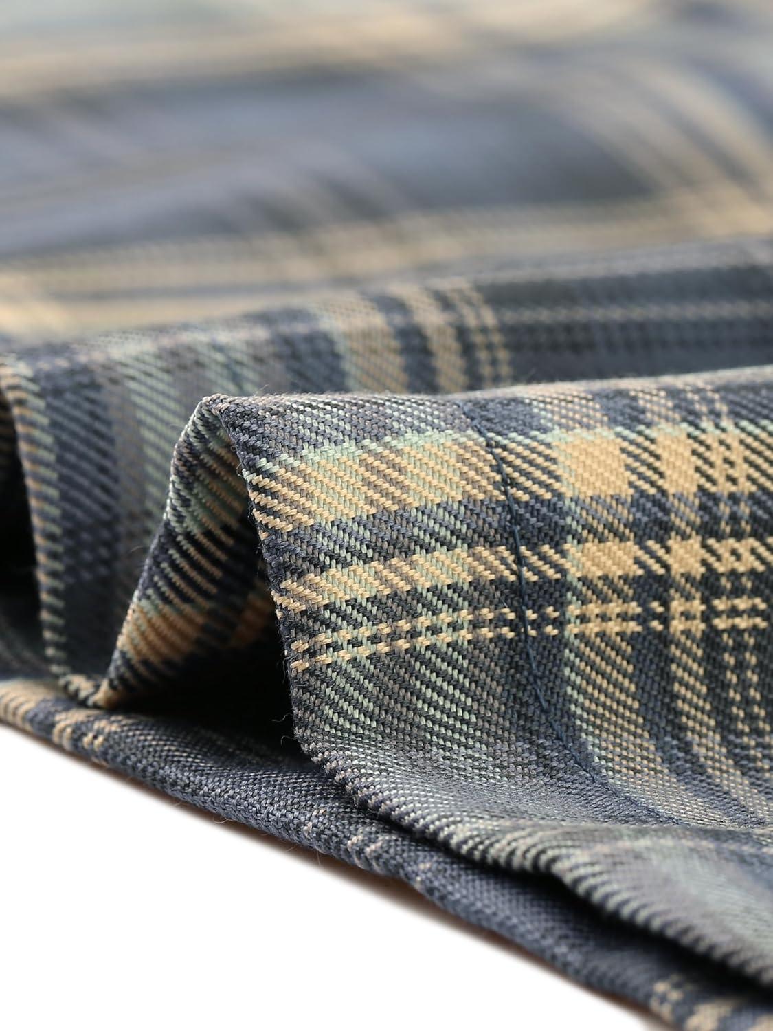 imageAllegra K Womens Plaid Overall Dress Vintage Checkered Suspender Skirt Short Pinafore DressBlue
