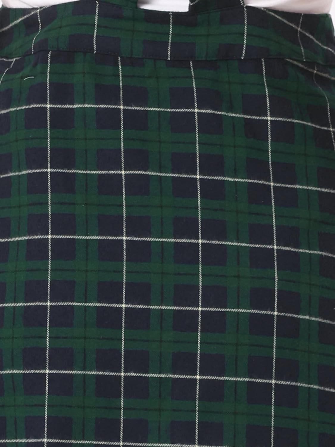 imageAllegra K Womens Plaid Overall Dress Vintage Checkered Suspender Skirt Short Pinafore DressBluegreen