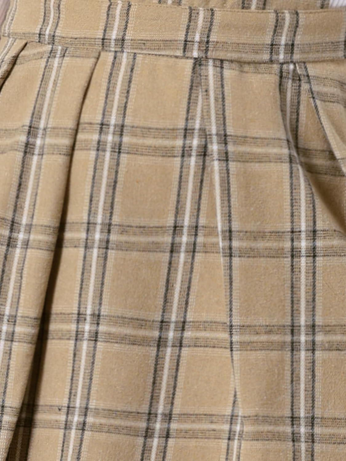 imageAllegra K Womens Plaid Pinafore Overall Dress Vintage Checks ALine Suspender Mini SkirtKhaki