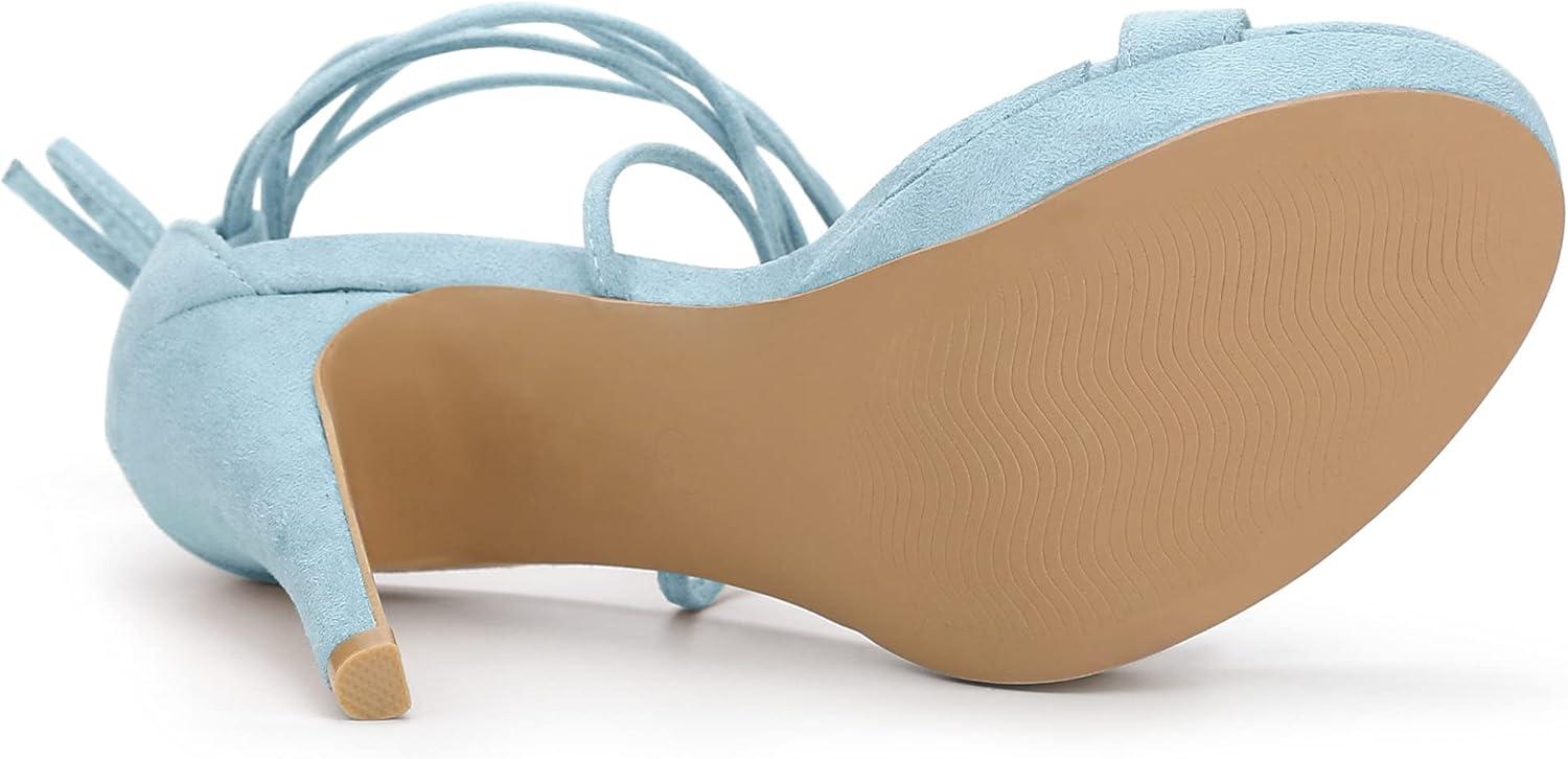 imageAllegra K Womens Platform Stiletto Heels Lace Up SandalsSky Blue