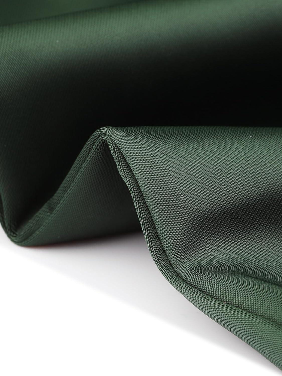 imageAllegra K Womens Satin Pants Drawstring Elastic Waist Straight Leg Ankle Length Dressy Joggers with PocketDark Green