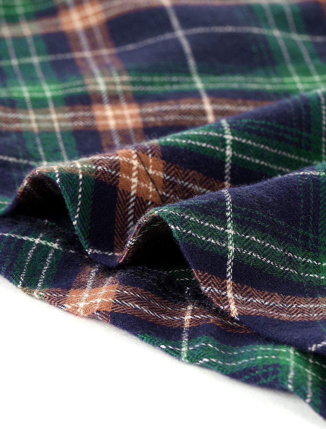 imageAllegra K Womens Tartan Plaid High Waist Belted Vintage ALine Midi SkirtBlue Green