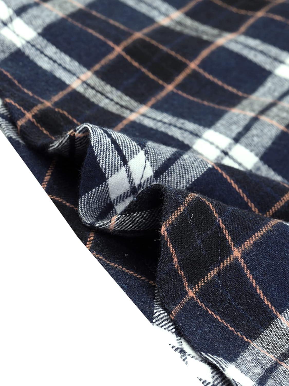 imageAllegra K Womens Tartan Plaid High Waist Belted Vintage ALine Midi SkirtBlue White