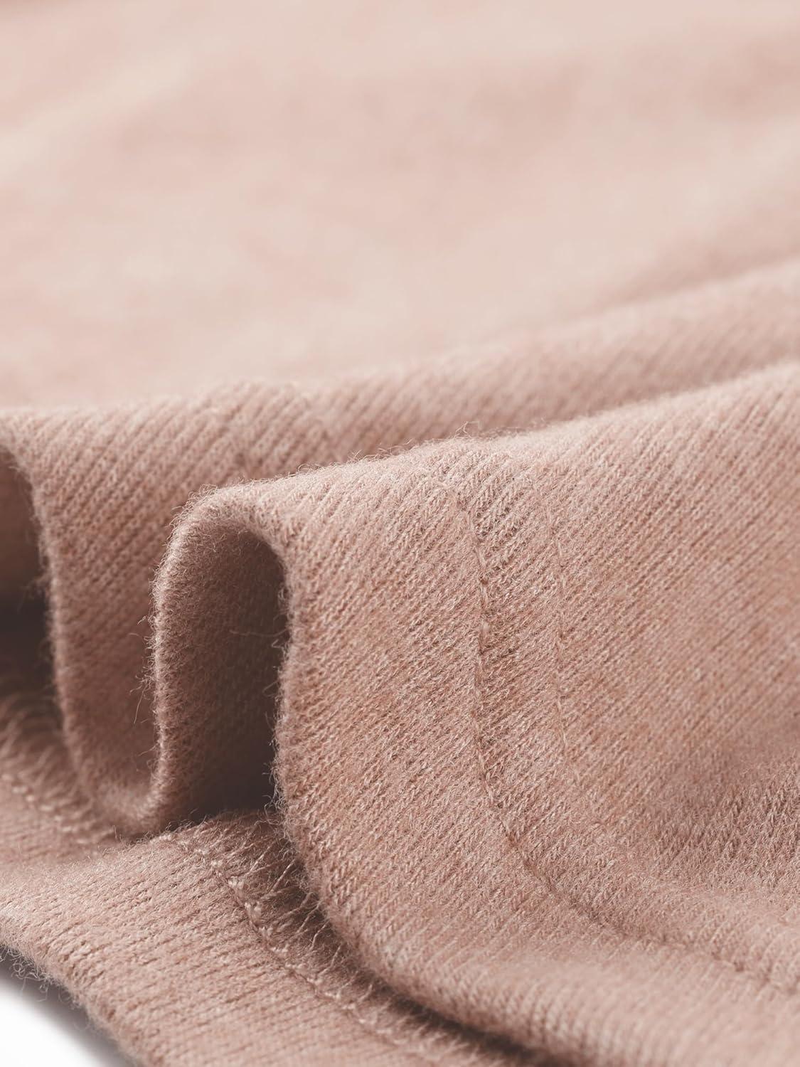 imageAllegra K Womens V Neck Blouse 34 Sleeves Solid Knitted Buttons Decor Ruched TopBeige Pink