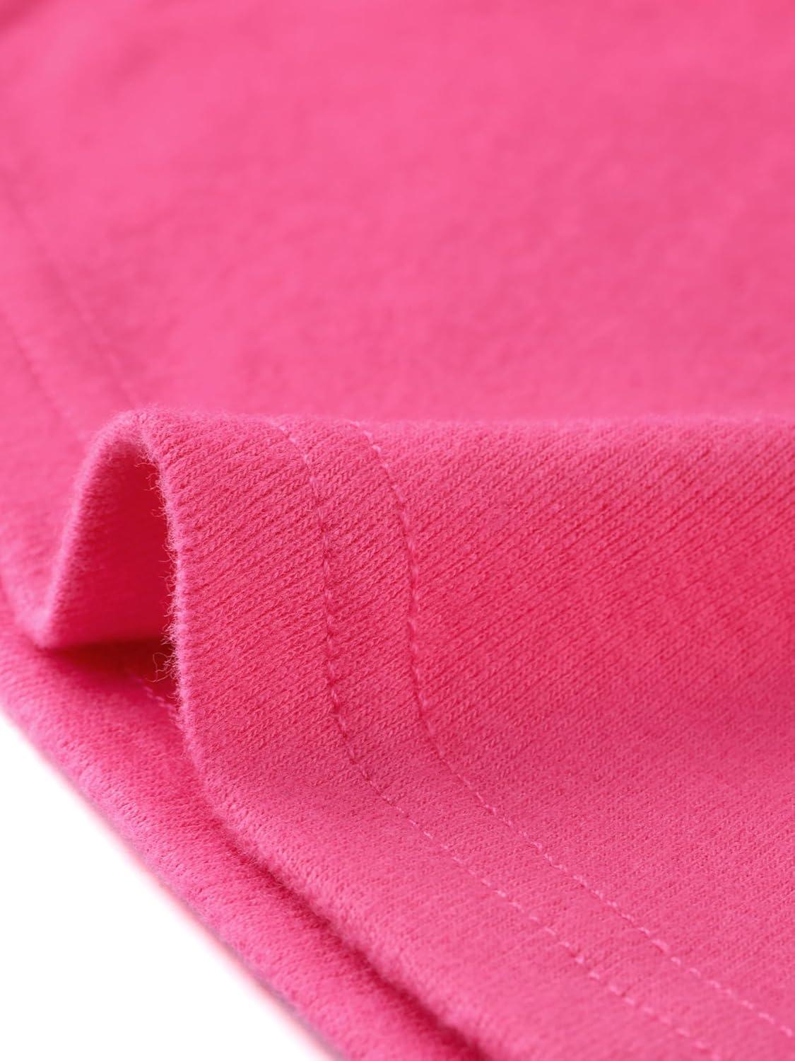imageAllegra K Womens V Neck Blouse 34 Sleeves Solid Knitted Buttons Decor Ruched TopHot Pink