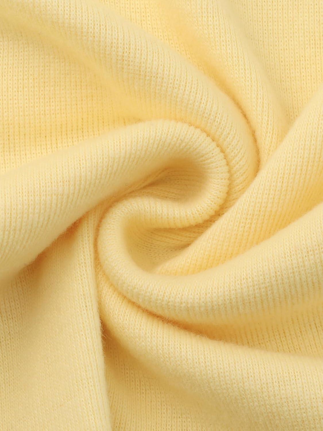 imageAllegra K Womens V Neck Blouse 34 Sleeves Solid Knitted Buttons Decor Ruched TopLight Yellow