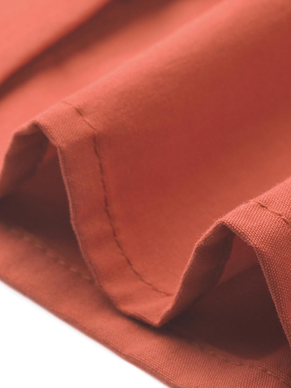 imageAllegra K Womens Vintage Peter Pan Collar Tie Neck Casual Cute Cotton ButtonUp ShirtBurnt Orange