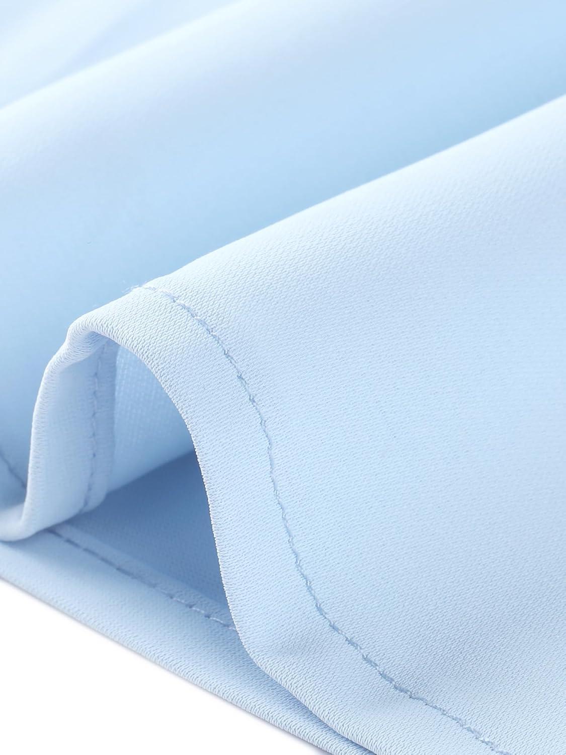 imageAllegra K Womens Vintage Peter Pan Collar Tie Neck Casual Cute Cotton ButtonUp ShirtLight Blue