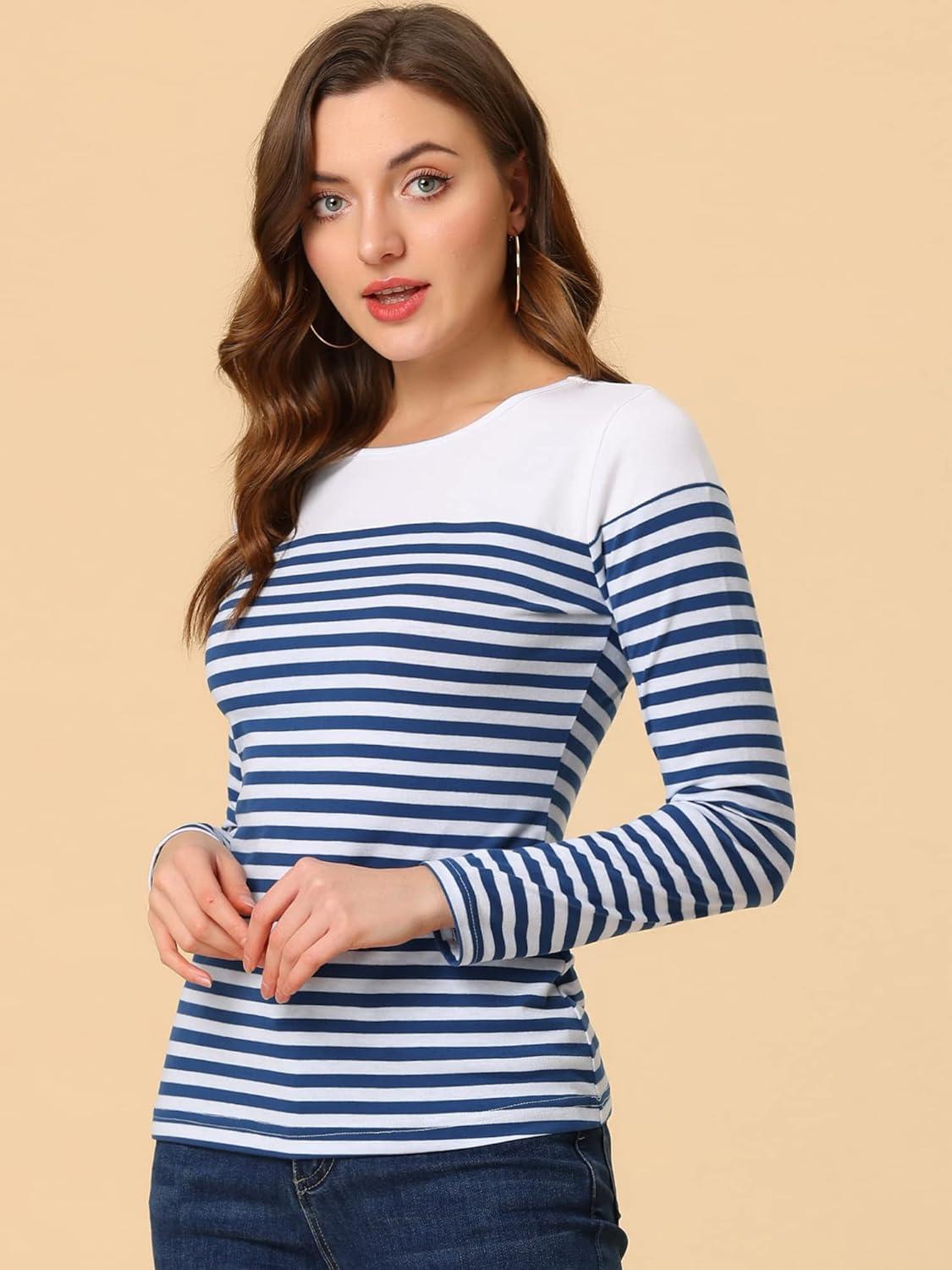 imageAllegra K womens CasualBlue White