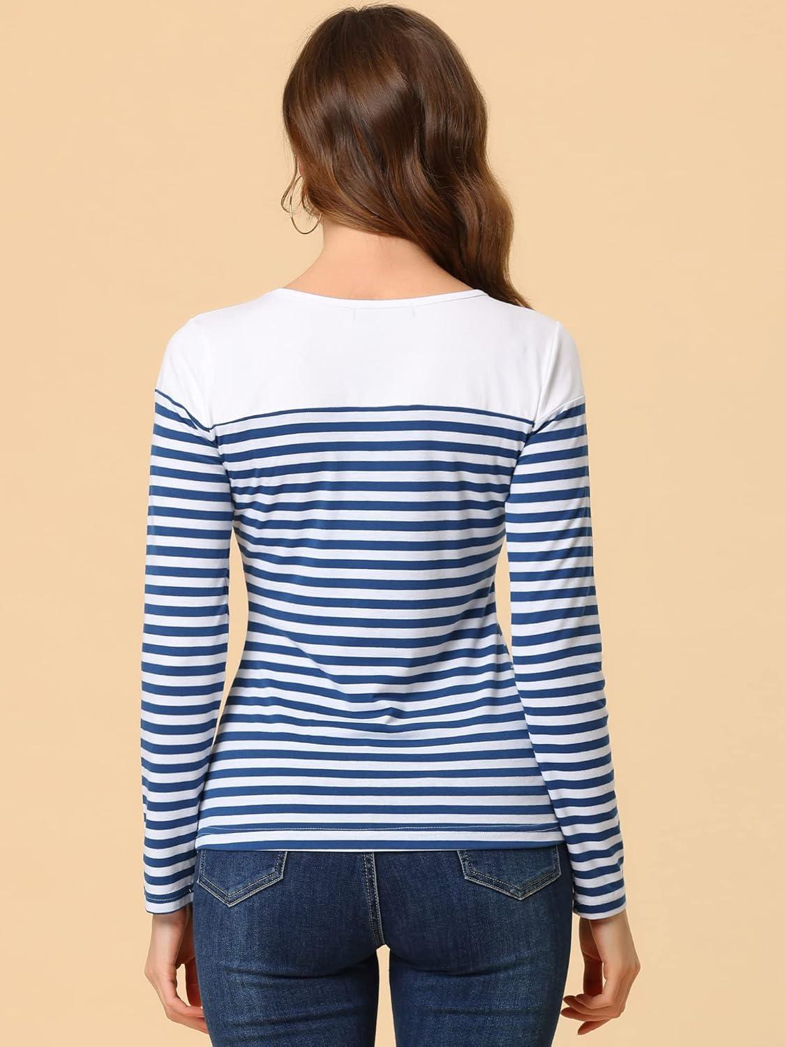 imageAllegra K womens CasualBlue White