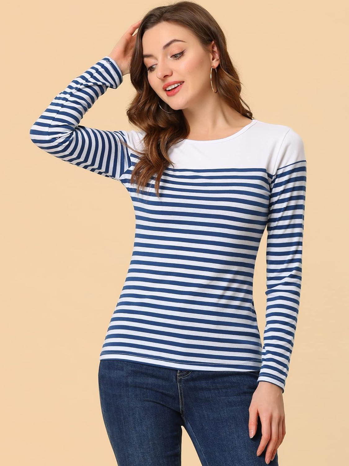 imageAllegra K womens CasualBlue White