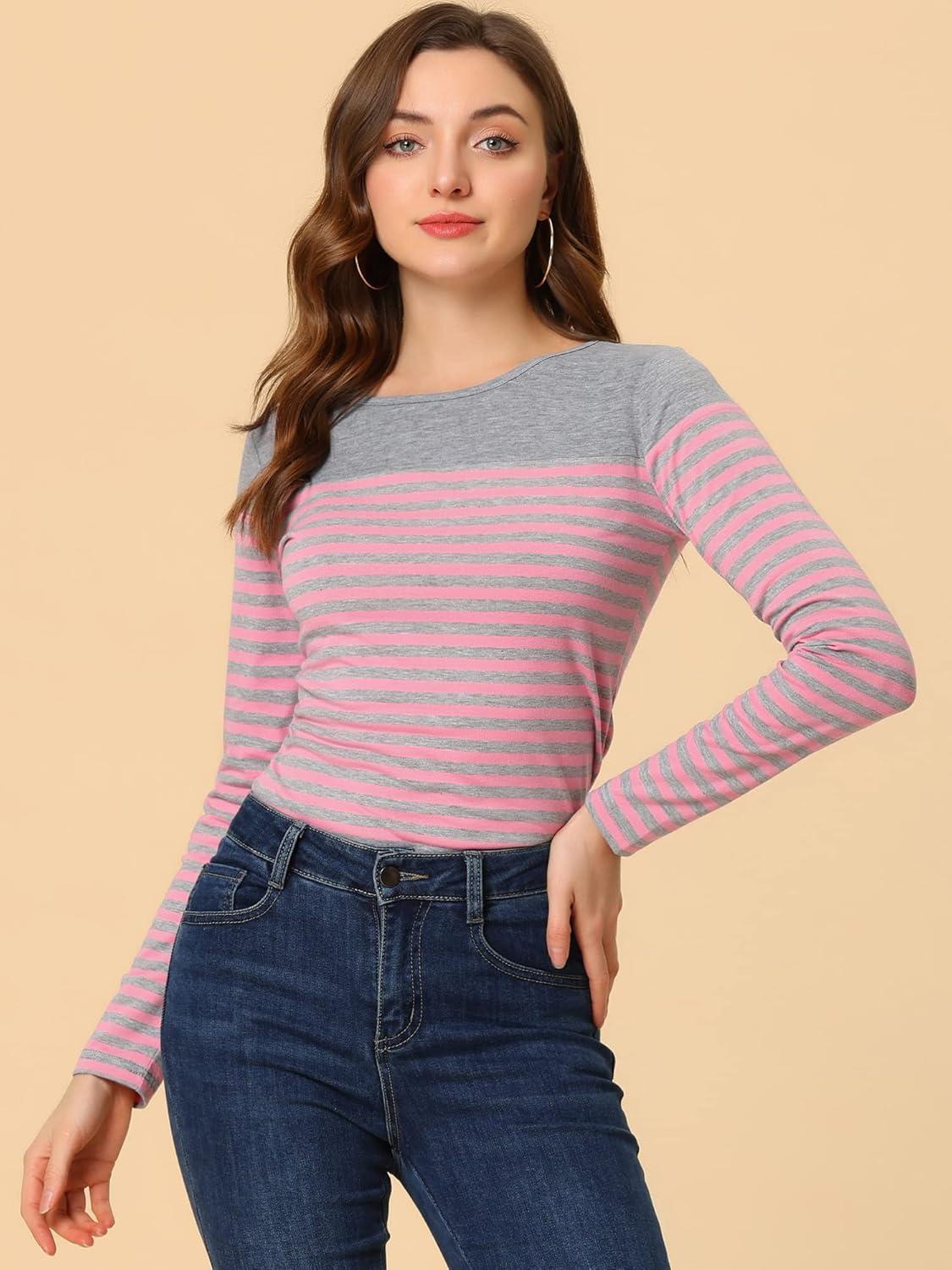 imageAllegra K womens CasualPink Gray