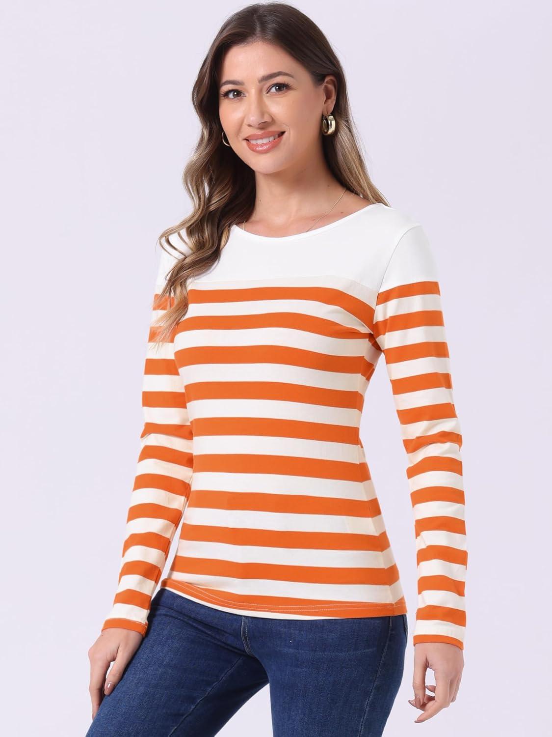 imageAllegra K womens CasualWhite Orange