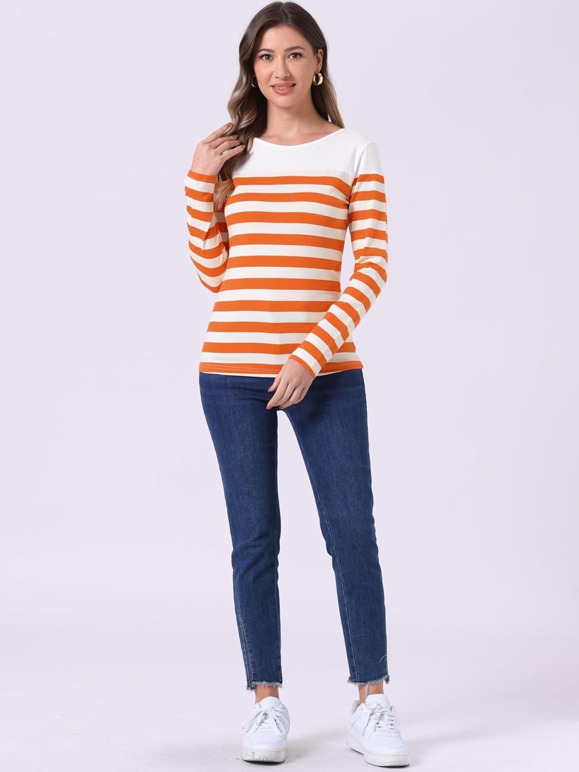 imageAllegra K womens CasualWhite Orange