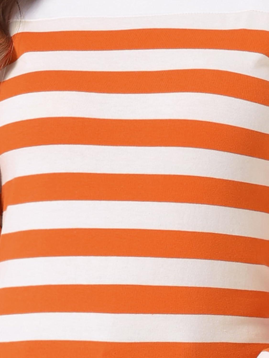 imageAllegra K womens CasualWhite Orange