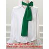 imageAllegra K 6quot ExtraWide Silky Solid Color Long Scarves Ribbon Neckerchief Neck Wraps for WomenDark Green
