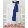imageAllegra K 6quot ExtraWide Silky Solid Color Long Scarves Ribbon Neckerchief Neck Wraps for WomenNavy Blue