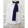 imageAllegra K 6quot ExtraWide Silky Solid Color Long Scarves Ribbon Neckerchief Neck Wraps for WomenNavy Blue